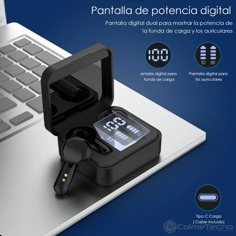 1Hora Auriculares Inalámbricos Bluetooth Pantalla Digital AUT120