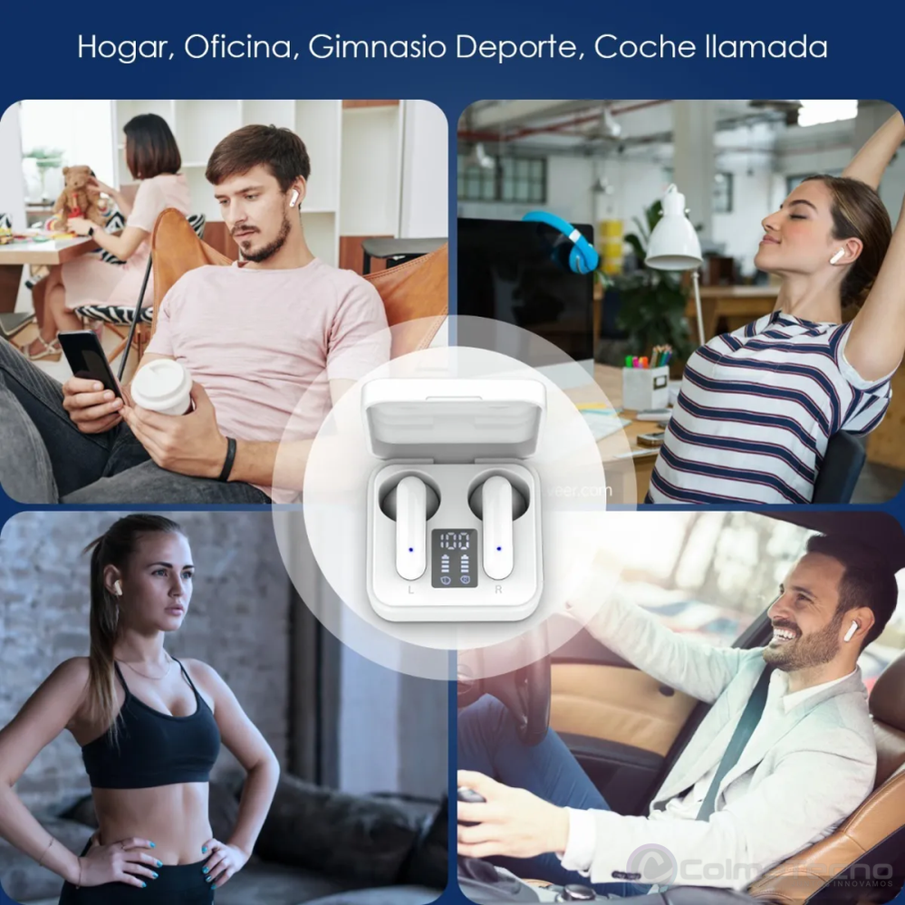 1Hora Auriculares Inalámbricos Bluetooth Pantalla Digital AUT120