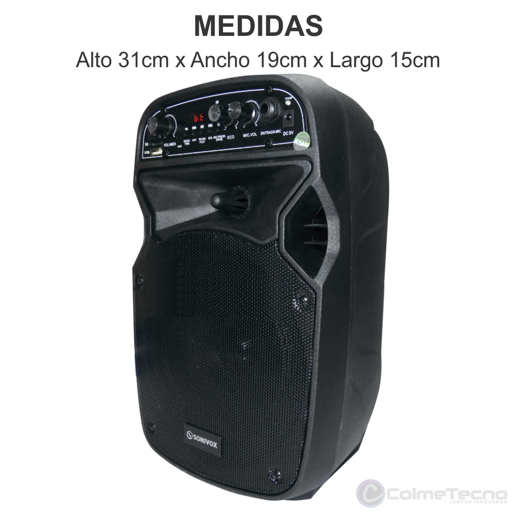 Cabina De Sonido Profesional Recargable 6.5" Sonivox VS-SS1862