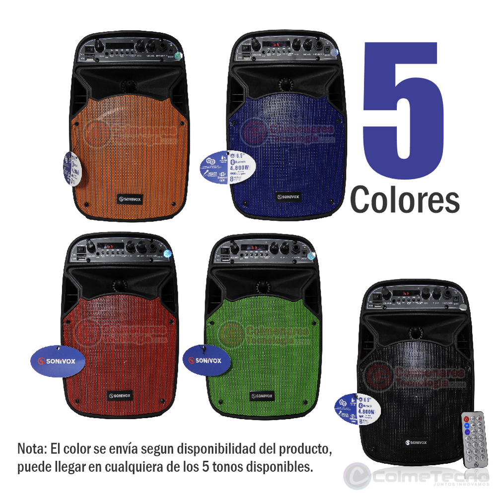 Cabina De Sonido Profesional Recargable 6.5" Sonivox VS-SS1862