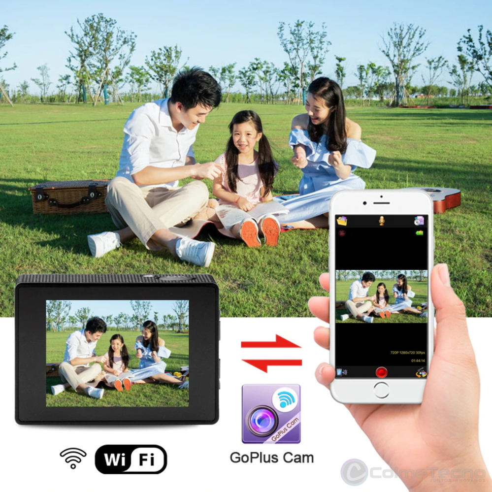 Cámara De Acción Deportiva Sumergible Wifi 4k 16mp Control R