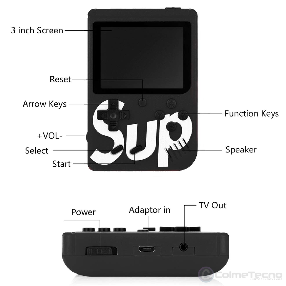 Consola de Video juegos Portátil Gameboy Sup 400 en 1