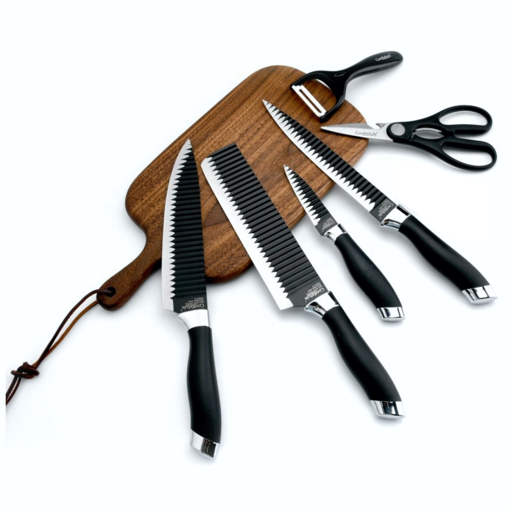 Juego De Cuchillos De Cocina X 6pcs Acero Inoxidable EVERWEALTH