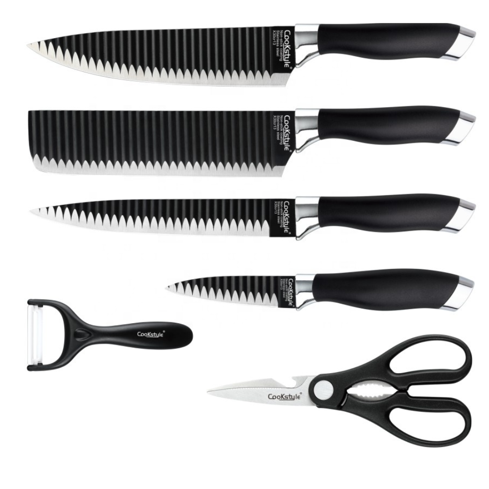 Juego De Cuchillos De Cocina X 6pcs Acero Inoxidable EVERWEALTH