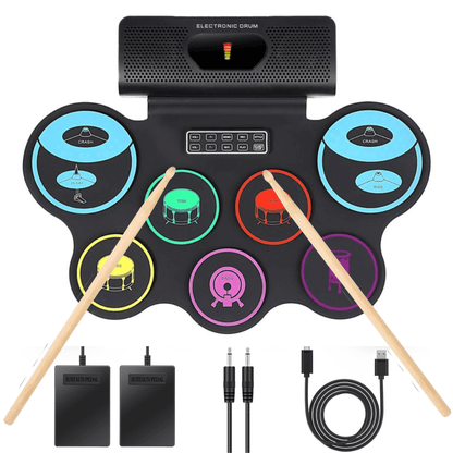 Batería Electrónica Juegos Tambores Bluetooth 7 Almohadillas