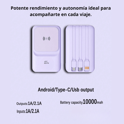 Power Bank Bateria Portatil 10000mah Carga Rapida Magnetico
