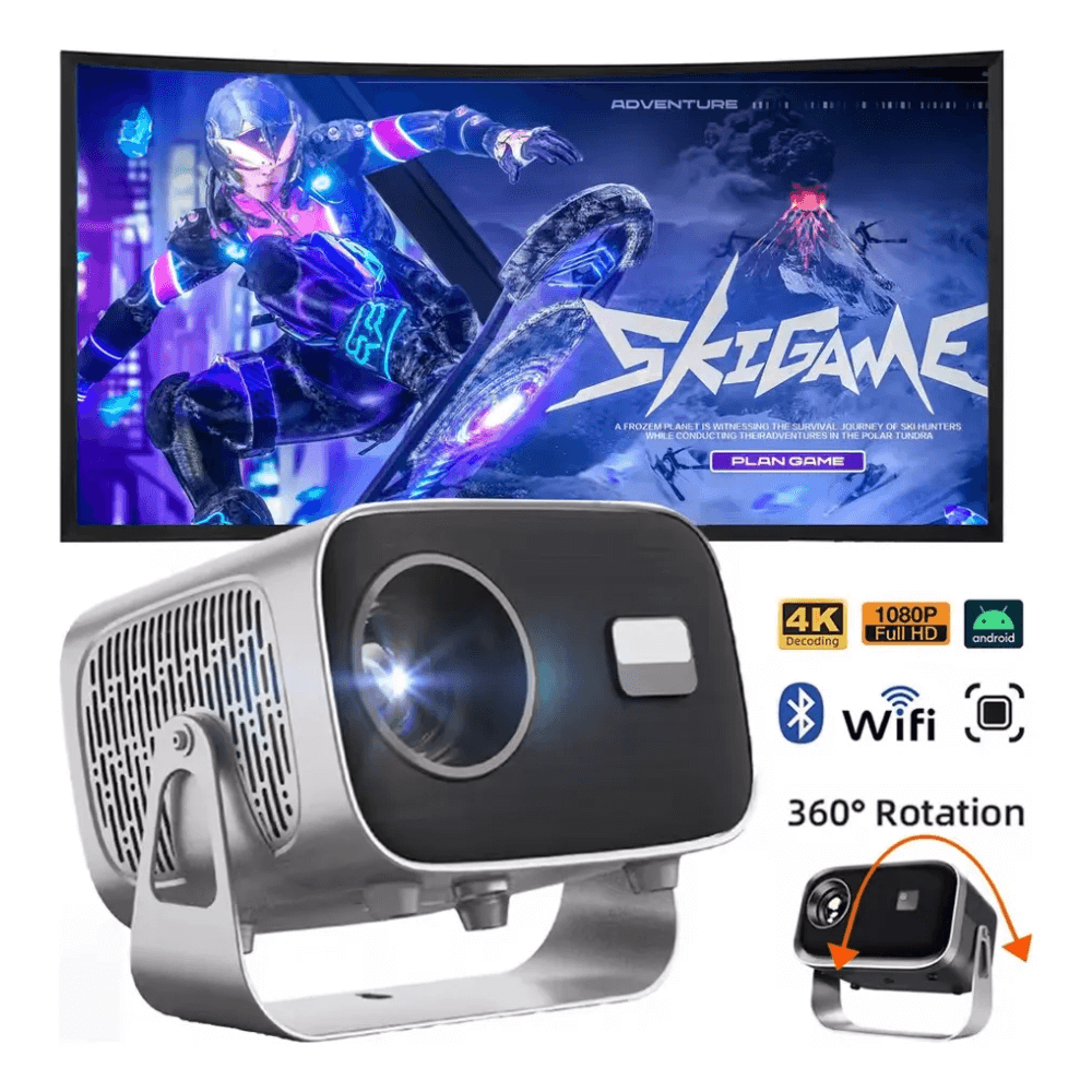 Proyector 4k Inteligente A10 Android Smart Tv 500 Ansi Lumenes