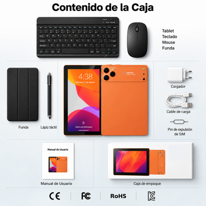 TAB3 Tablet Celular Dual Sim Android 13 + Teclado/Mouse/Lápiz Óptico