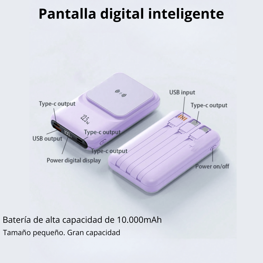 Power Bank Bateria Portatil 10000mah Carga Rapida Magnetico