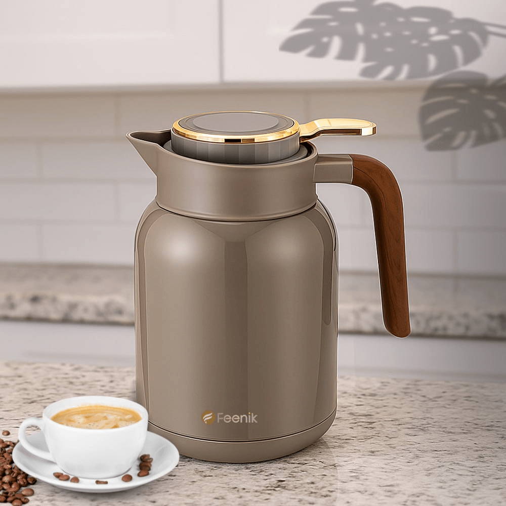 Termo Térmico Feenik 2.0l Bebidas Calientes Frías Acero Inoxidable