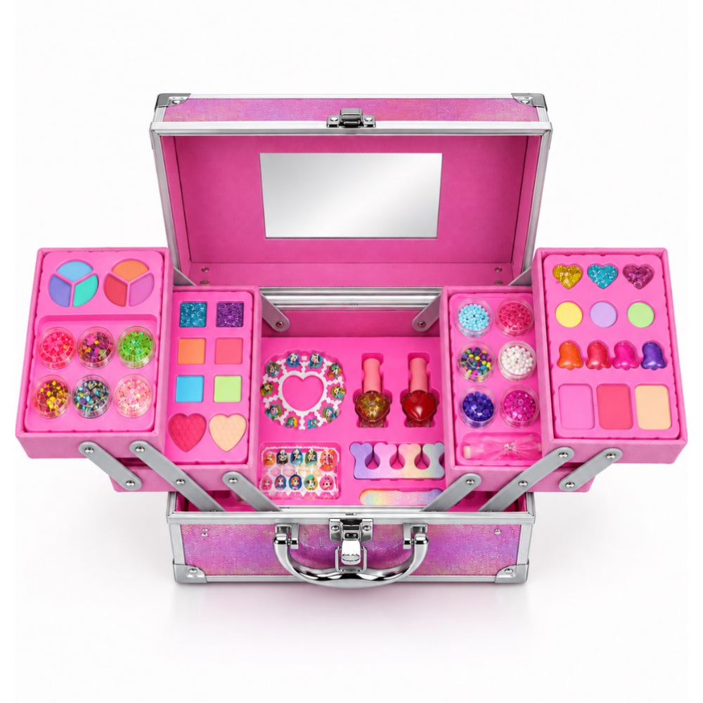 Set De Maquillaje Infantil Kit Belleza Con Maletín 63 Piezas