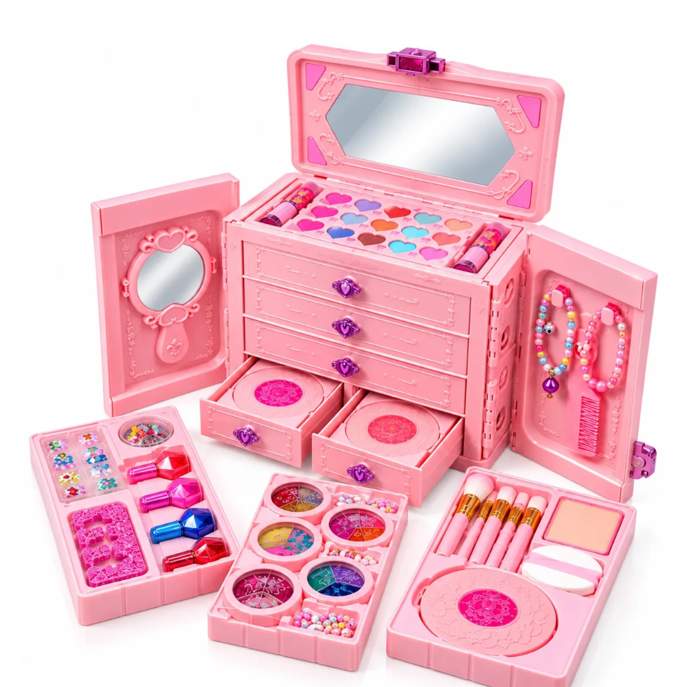 Kit Belleza Infantil Estuche Cosmetiquera Juguete Niñas 66pc