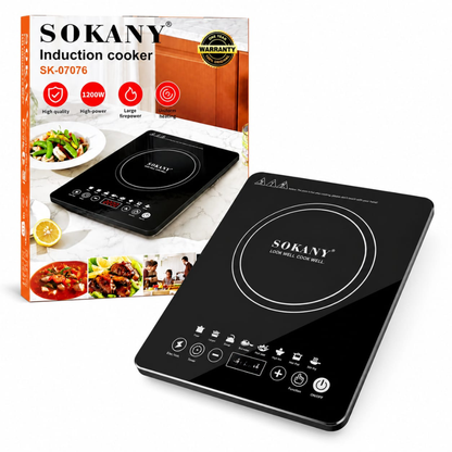 Estufa Eléctrica Inducción 1 Puesto Táctil Sokany 1200w 110v