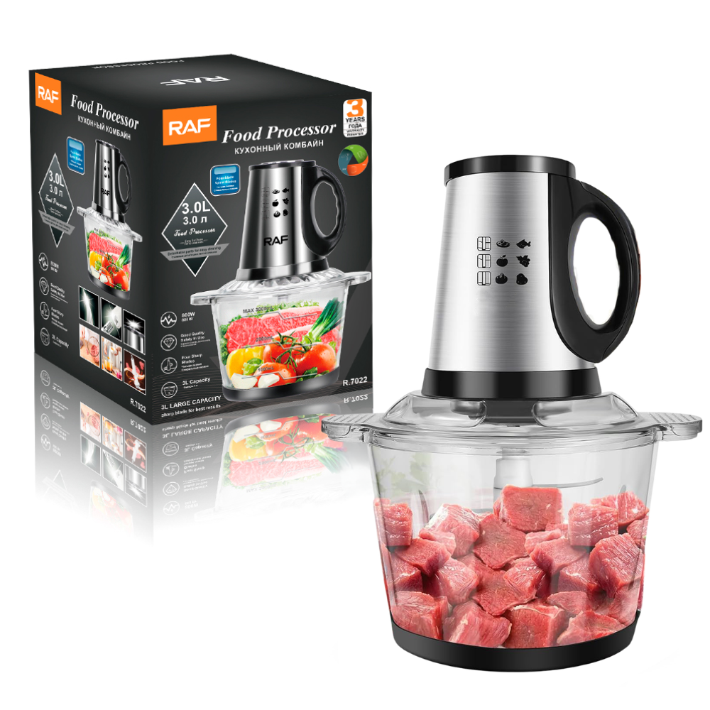 Procesador De Alimentos Raf Picatodo Eléctrico 3 Litros 300w RAF