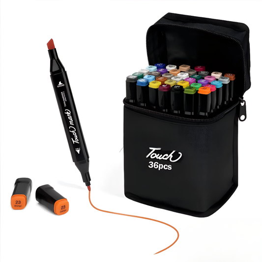 Set Profesional De Marcadores Plumones Doble Punta 36 Piezas