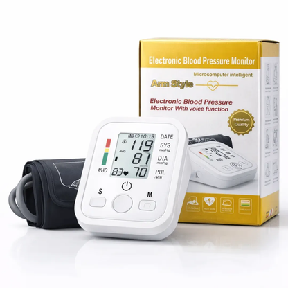 Tensiómetro Digital De Brazo Profesional Presión Arterial con Voz