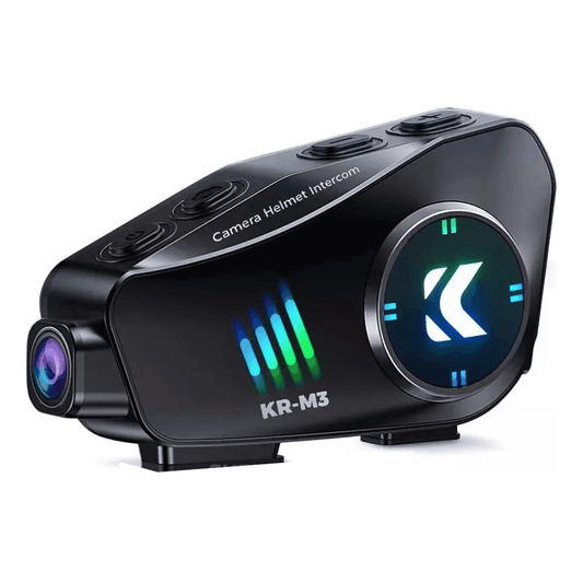 Intercomunicador Con Cámara Fhd Casco Bluetooth Wifi Kr-m3