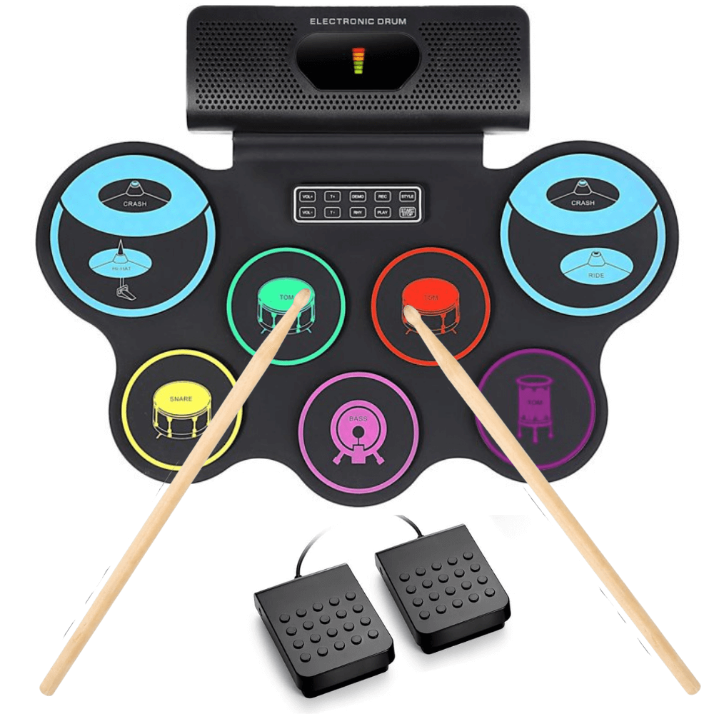 Batería Electrónica Juegos Tambores Bluetooth 7 Almohadillas