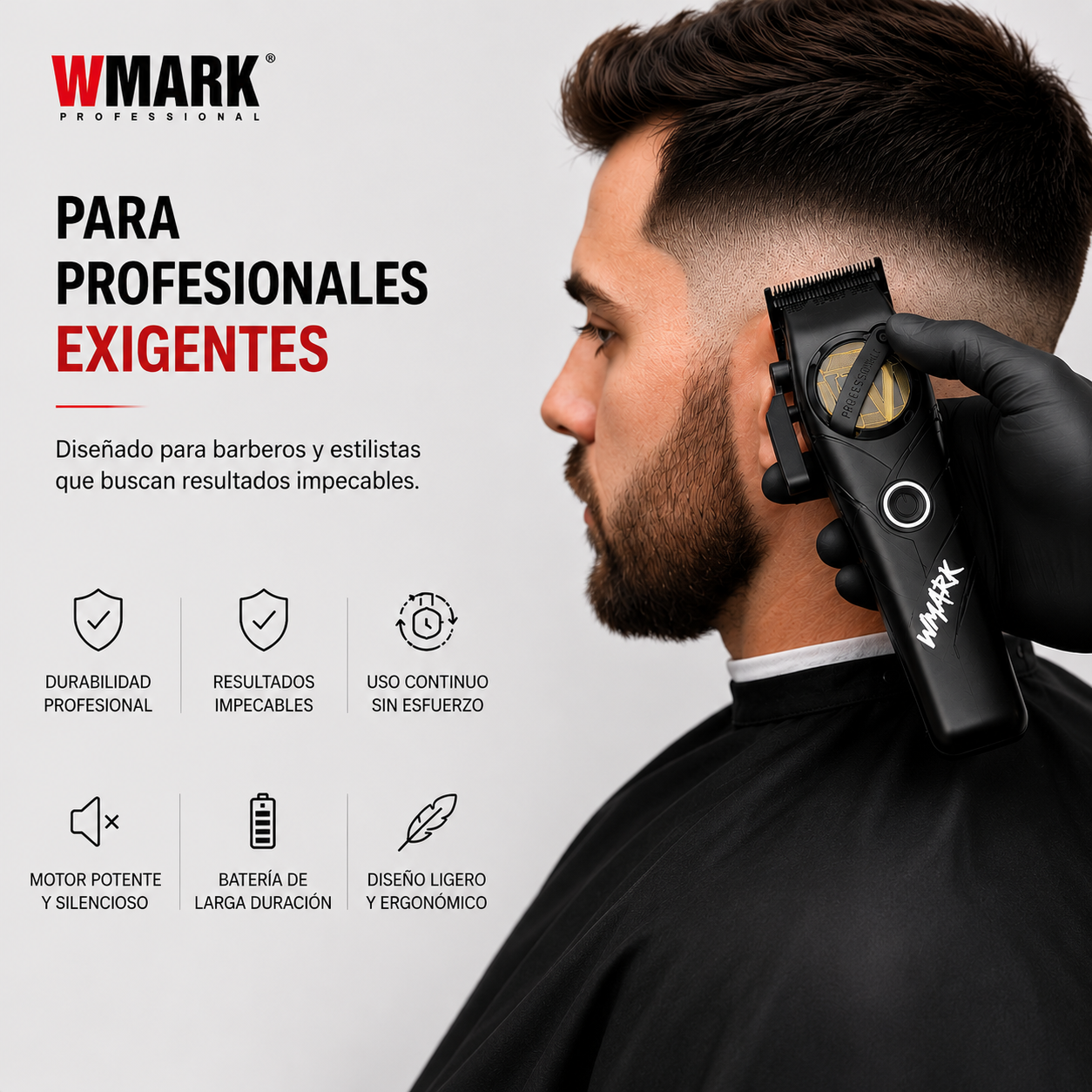 Kit Cortadora De Pelo + Trimmer Profesional WMARK NG-8613