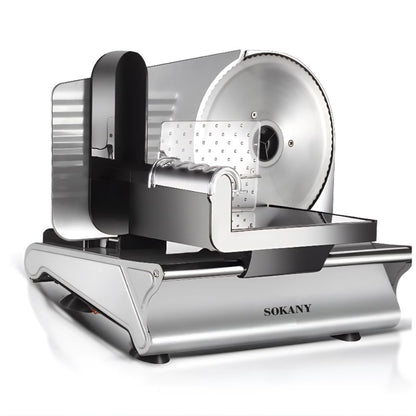 Rebanadora De Carne Sokany Eléctrica Acero Inoxidable 500w