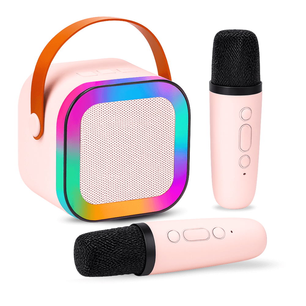 Set De Karaoke Portátil Para Niños Bluetooth Rgb 2mic K12