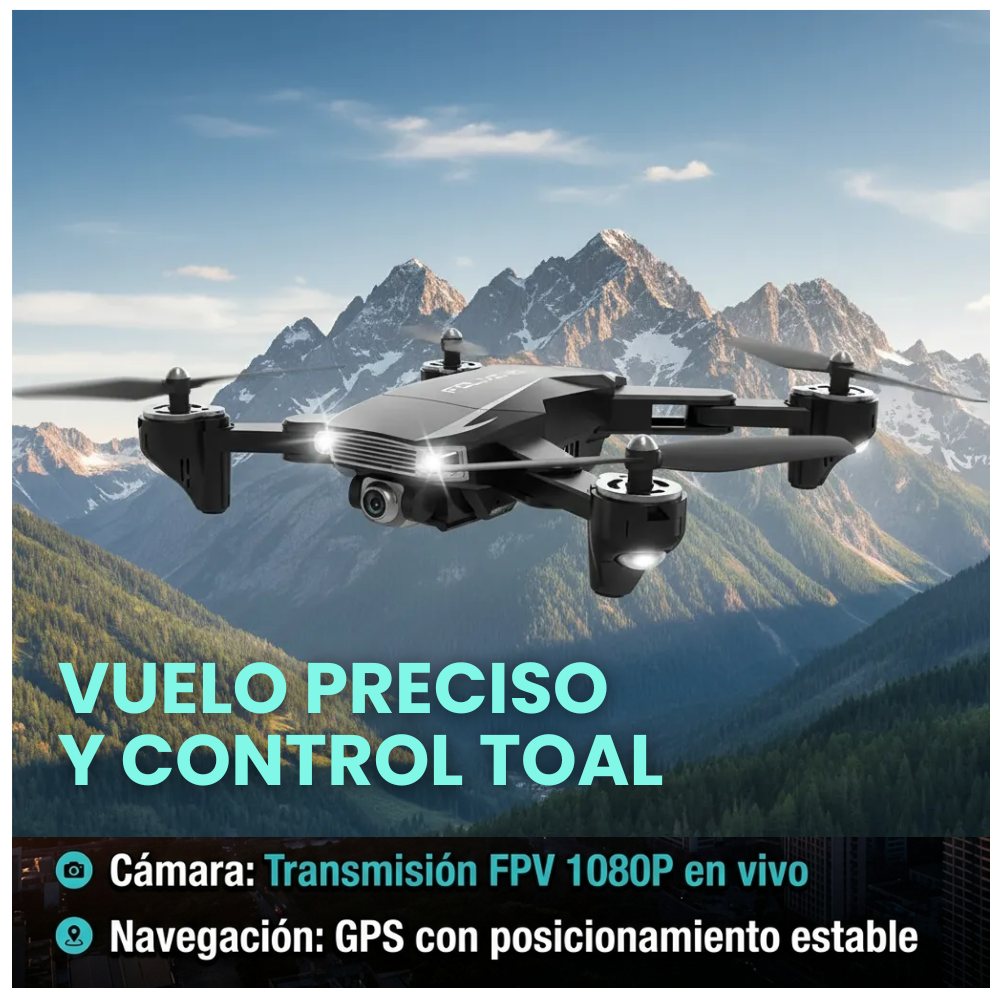 Drone GPS Camara 720P HD Wifi Motor Brushless Dual Batery S6