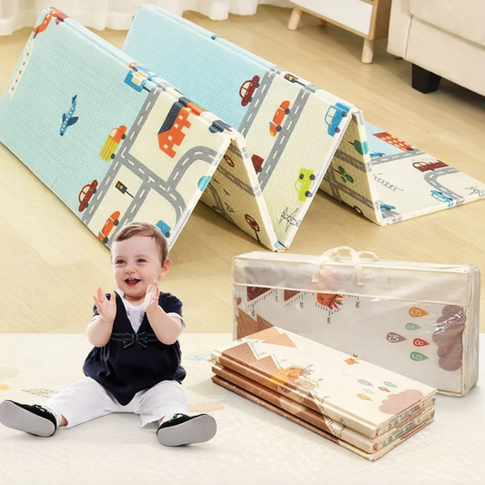 Tapete Para Bebes Plegable Colchoneta Suave Doble 200x180cm