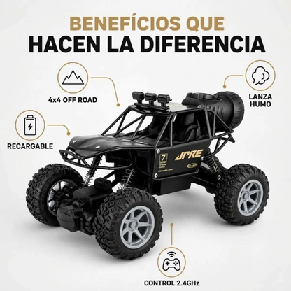 Carro A Control Remoto 4x4 Off Road Recargable Humo RC2096