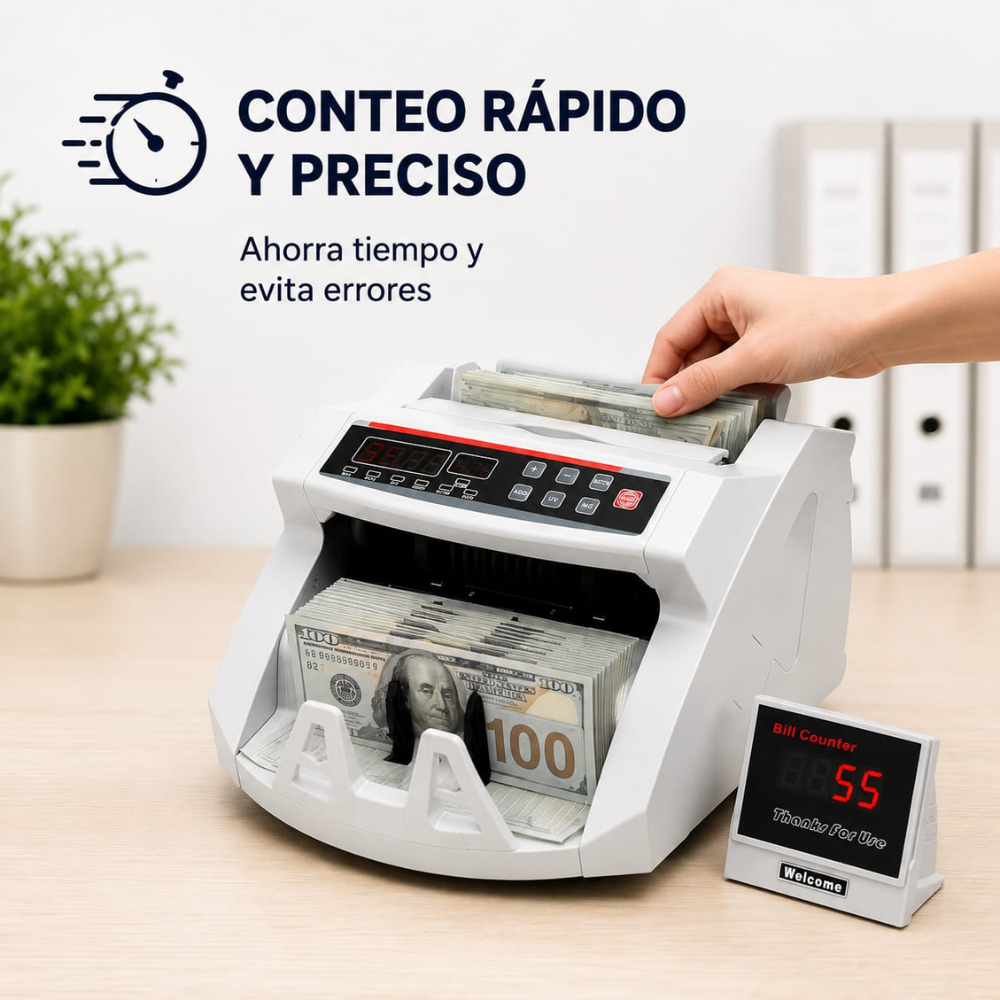 Máquina Contadora De Billetes Detector Falsos Bill Counter