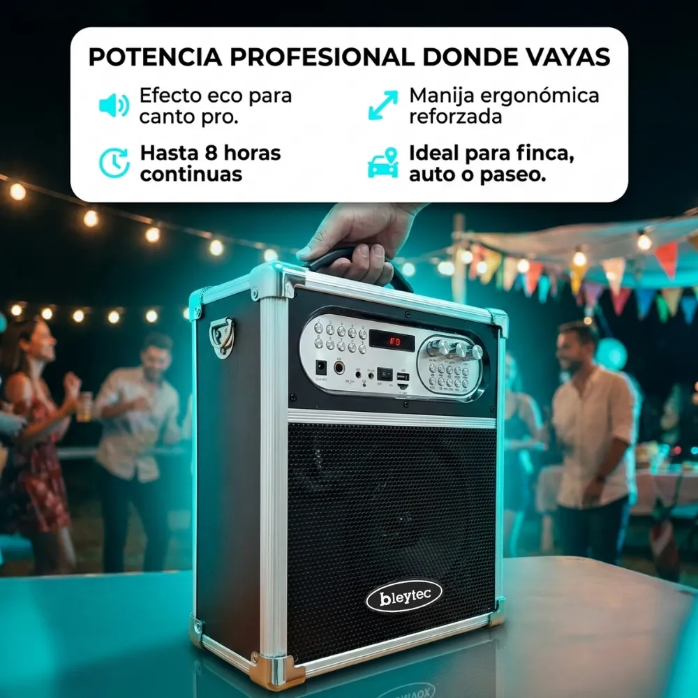 Parlante Portátil Profesional Bleytec 400w Bluetooth SP-BC1455