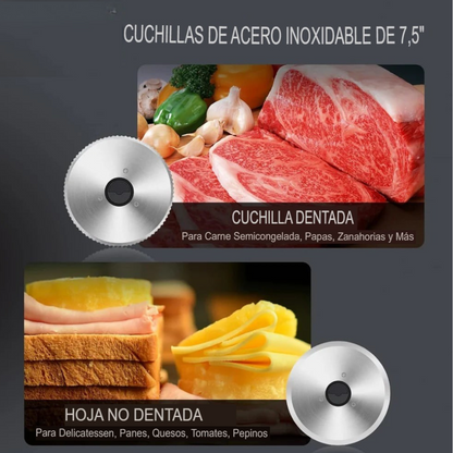 Rebanadora De Carne RAF Cortadora Eléctrica Acero Inoxidable