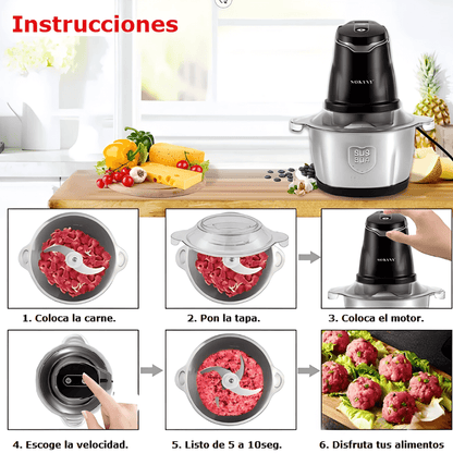 Procesador De Alimentos Picadora Eléctrica 400w 2.0l Sokany