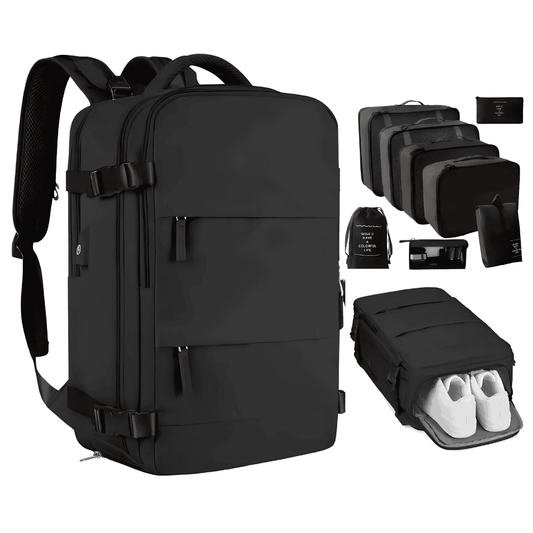 Morral De Mano Para Cabina De Viaje + Organizador Ropa 7 Set