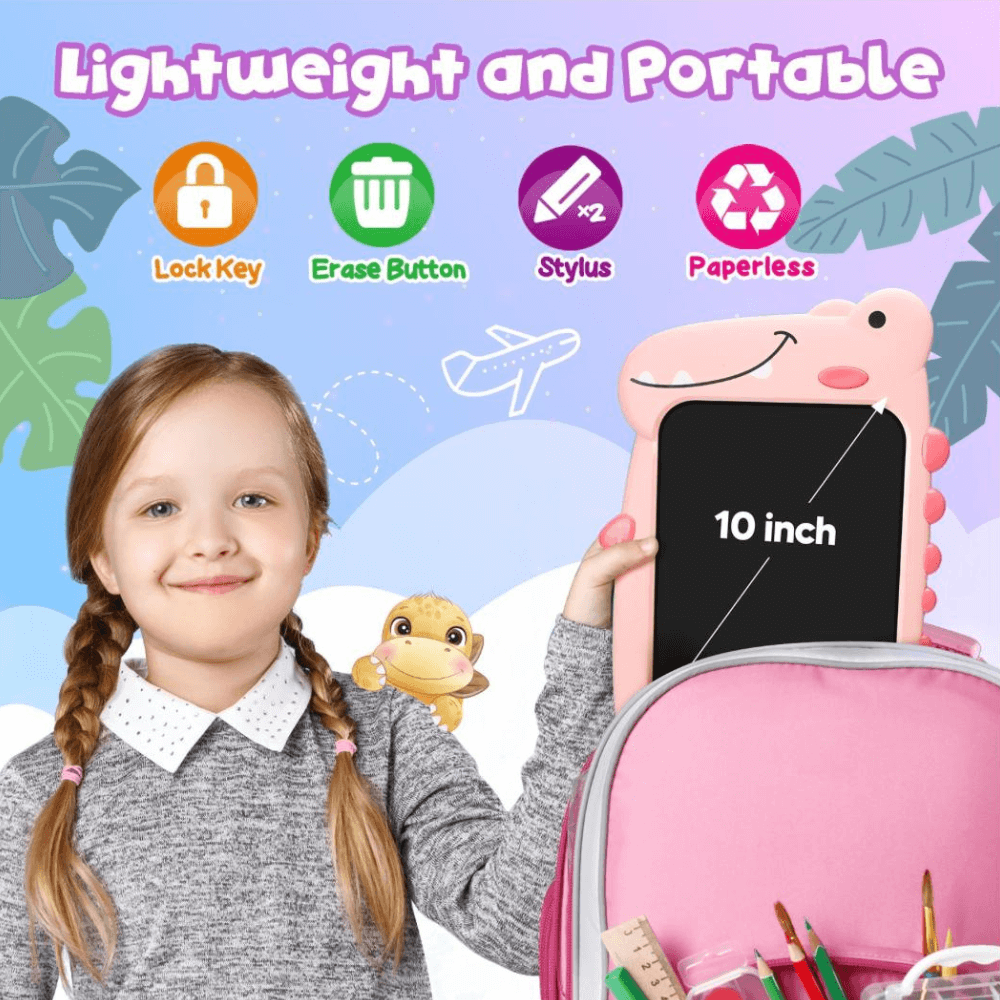 Tableta Magica Escritura Digital Infantil 10inch Dionosaurio