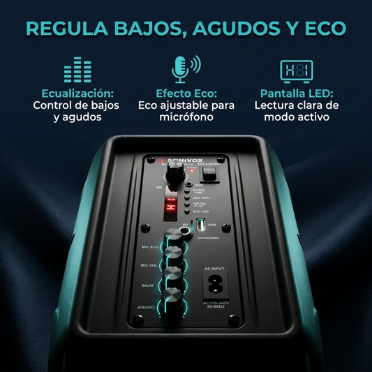 Cabina De Sonido Profesional Recargable 6.5 Sonivox VS-SS2135