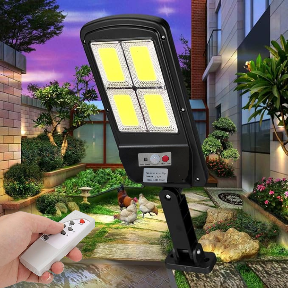 Lampara Solar Exteriores 240w Sensor De Movimiento 220 Led