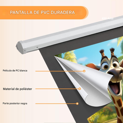 Telón Pantalla De Proyector Eléctrico 84 Pulgadas 16:9 4k/8k