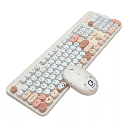 Combo Teclado y Mouse Inalámbricos USB 2.4G 105 Teclas Weibo
