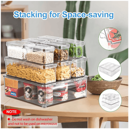 Organizador Nevera Cocina Juego De 10 Contenedores Con Tapa