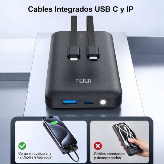 1hora Power Bank Batería Portátil 10.000mah 22.5w Bat101