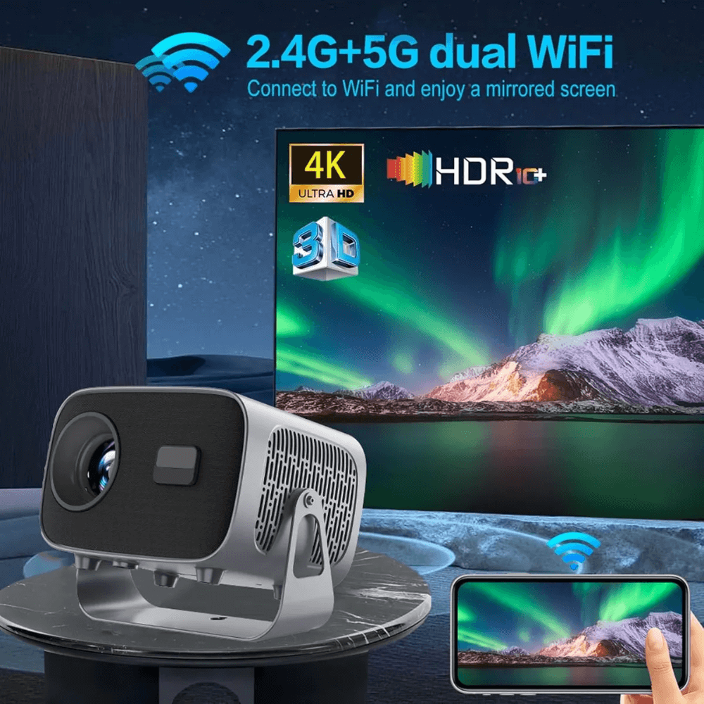 Proyector 4k Inteligente A10 Android Smart Tv 500 Ansi Lumenes