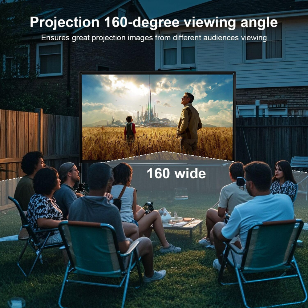 Telón Pantalla De Proyector Duyikj 100inch Blanco + Soportes