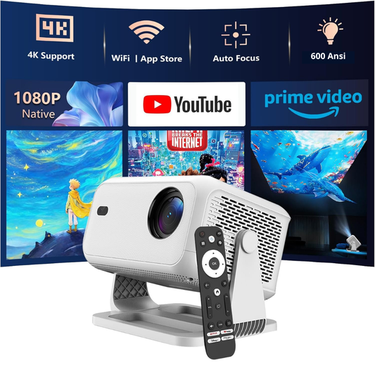 Proyector Smart 4k Auto Enfoque Wif 650ansi L350 + Telón 120