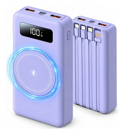 Power Bank 30.000mah Carga Rápida Magnética 22.5w Multicable