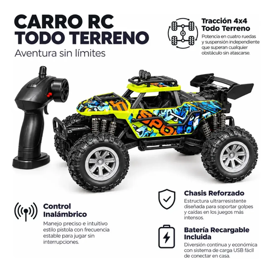 Carro Control Remoto 4x4 Buggy Camioneta Todo Terreno 2.4Ghz