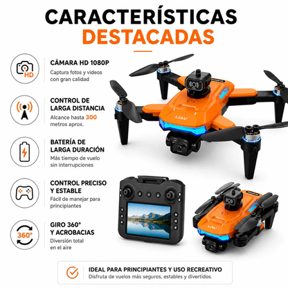 Drone 4K Wifi Dual Camara Pantalla Sensor Obstáculos J18HP