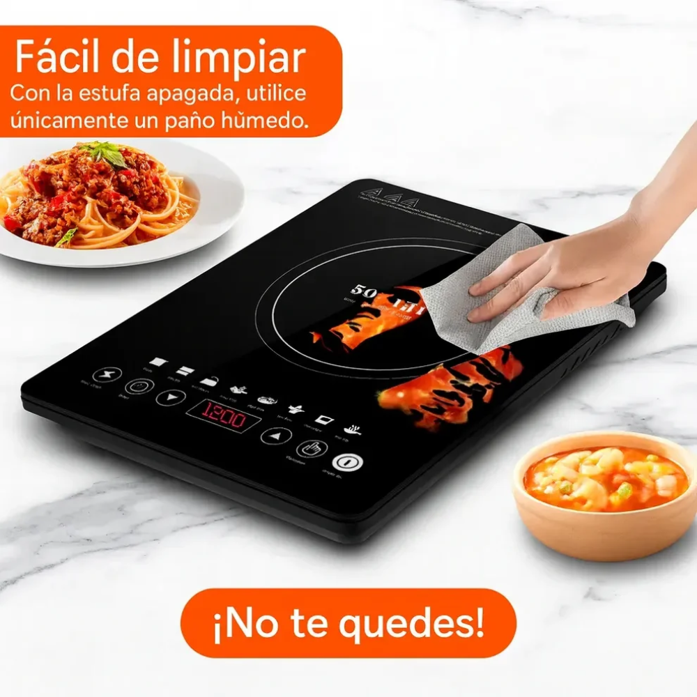 Estufa Eléctrica Inducción 1 Puesto Táctil Sokany 1200w 110v