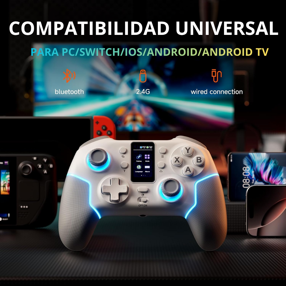Control Bluetooth Gamer Echtpower Rgb Android, Ios Pc