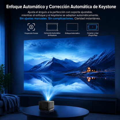 Proyector Smart Android 500Ansi Ultra Hd Wifi Auto Focus JY540