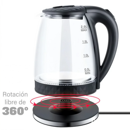 Hervidor De Agua Eléctrico Raf 2litros Base Acero Inoxidable RAF